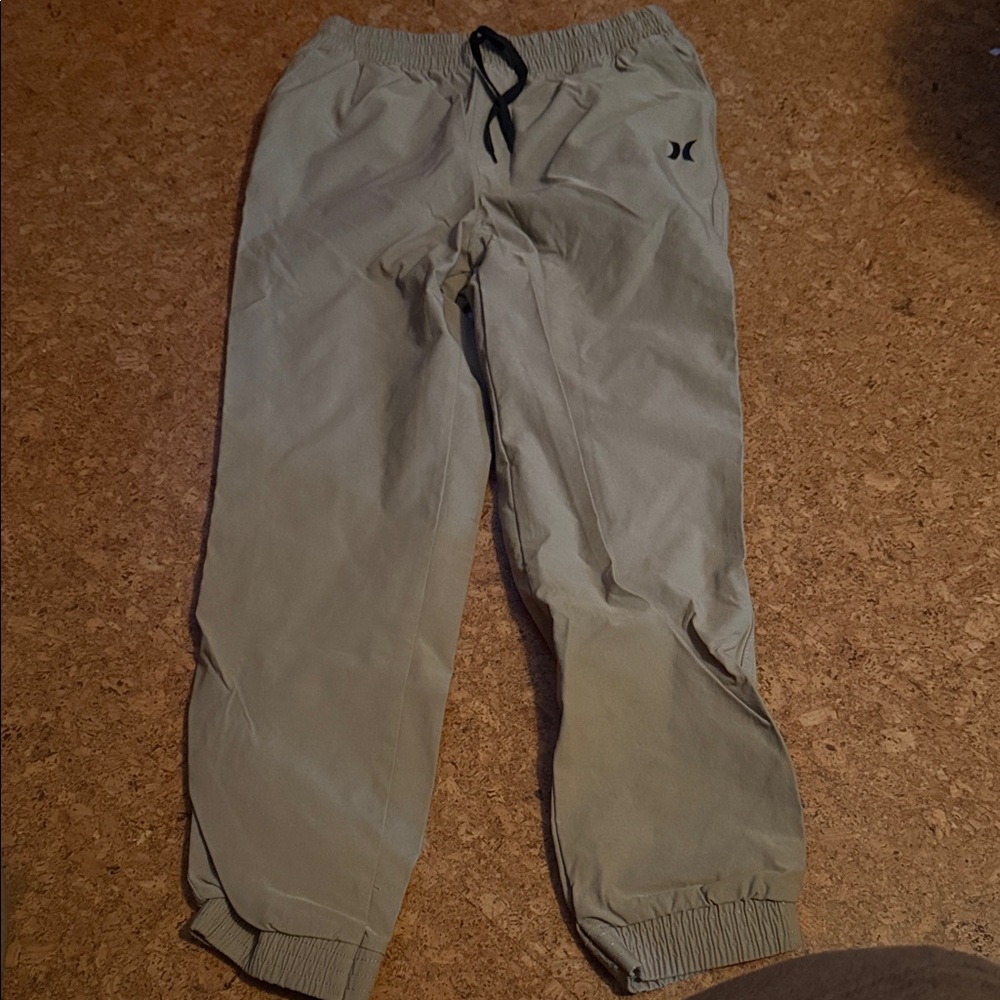 Hurley Beige Jogger Pants with Black Drawstring